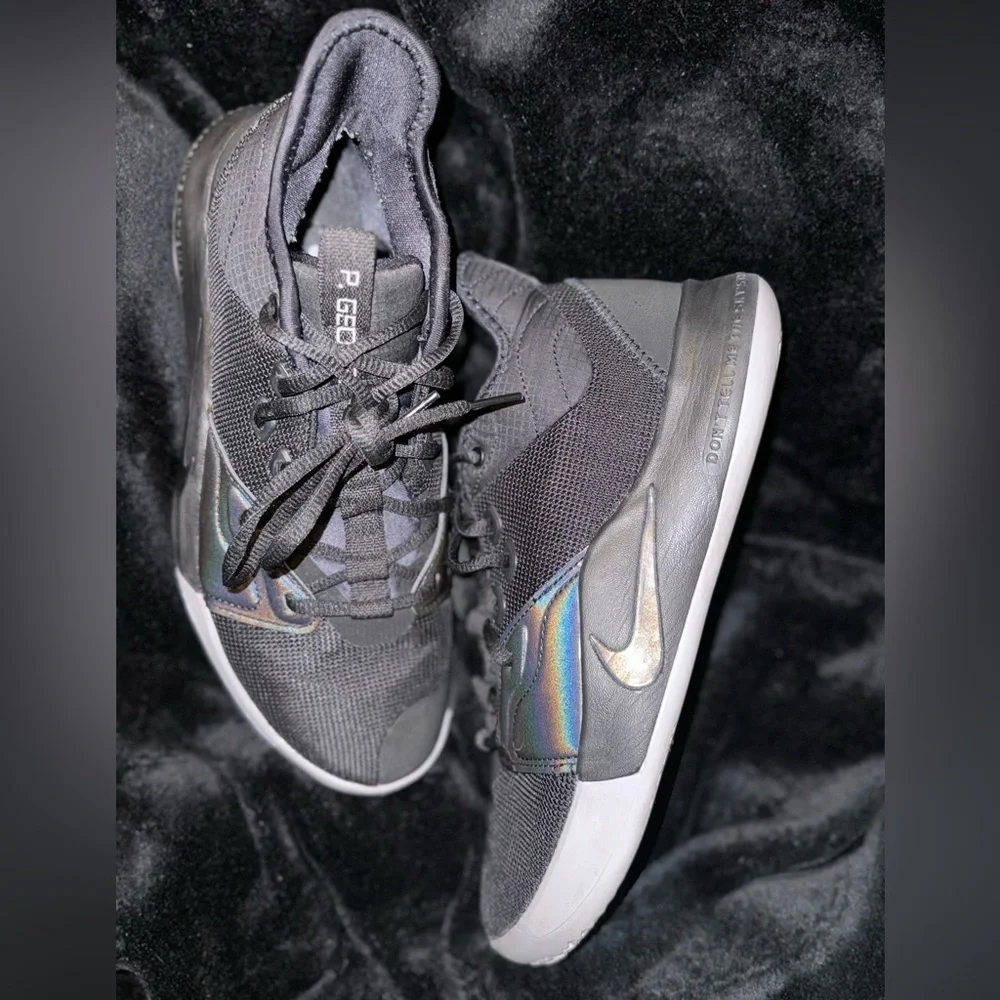 Nike PG 3 Shoe - Black/Gray Black Iridescent Sneakers Paul George